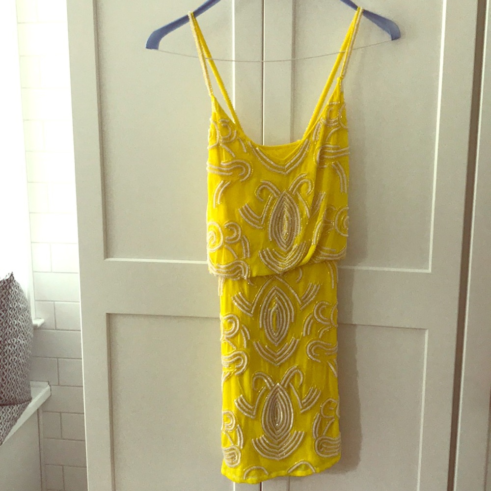 Yellow headed Yumi Kim cocktail dress size Small